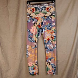 Yoga Democracy Zen Water Garden Crop Leggings Size XS